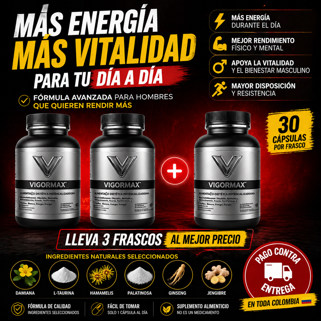 Vigor Max - Recupera tu energía, potencia y confianza masculina en pocos días — de forma natural y segura